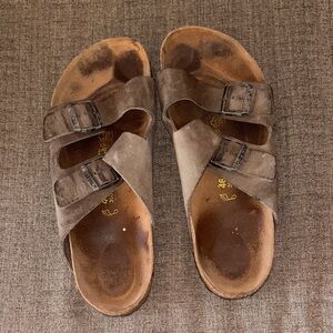 Birkenstock Taupe Double Strap Sandals